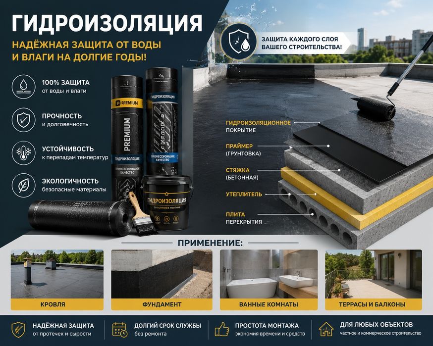 Гидроизоляция рулонлари