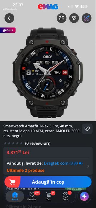 Smartwatch Amazfit T-REX 3 PRO