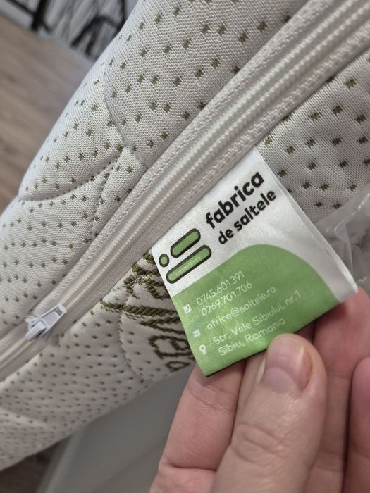 Saltea NOUA ortopedica 60x90, pentru patut copii, husa aloe vera