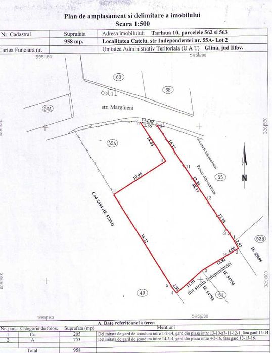 Teren de vanzare casa vila Catelu Ilfov Glina Autostrada A2 A0