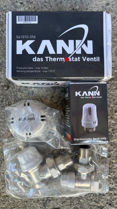 Set robineti radiator cu cap termostatic