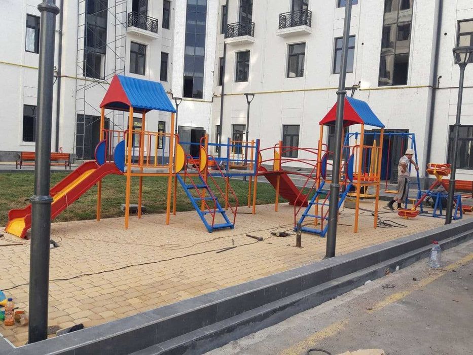 Детские площадки, качели, карусели, горки, болалар майдончаси, уйингох