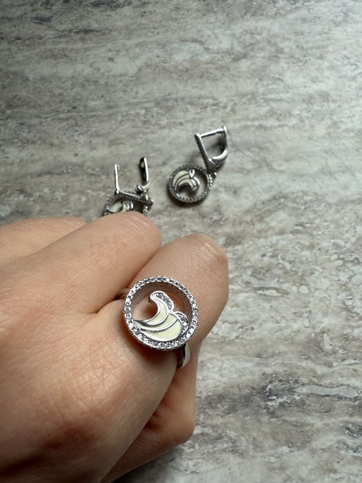 Set argint 925 cercei si inel