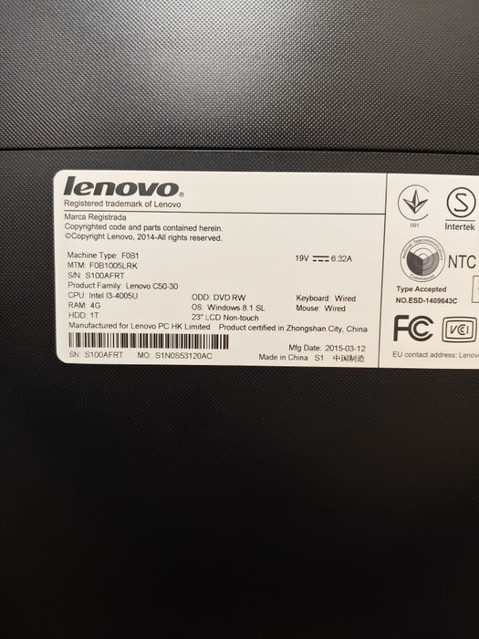 Моноблок Lenovo C50-30