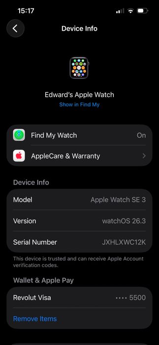 Apple Watch SE3 40mm 2025