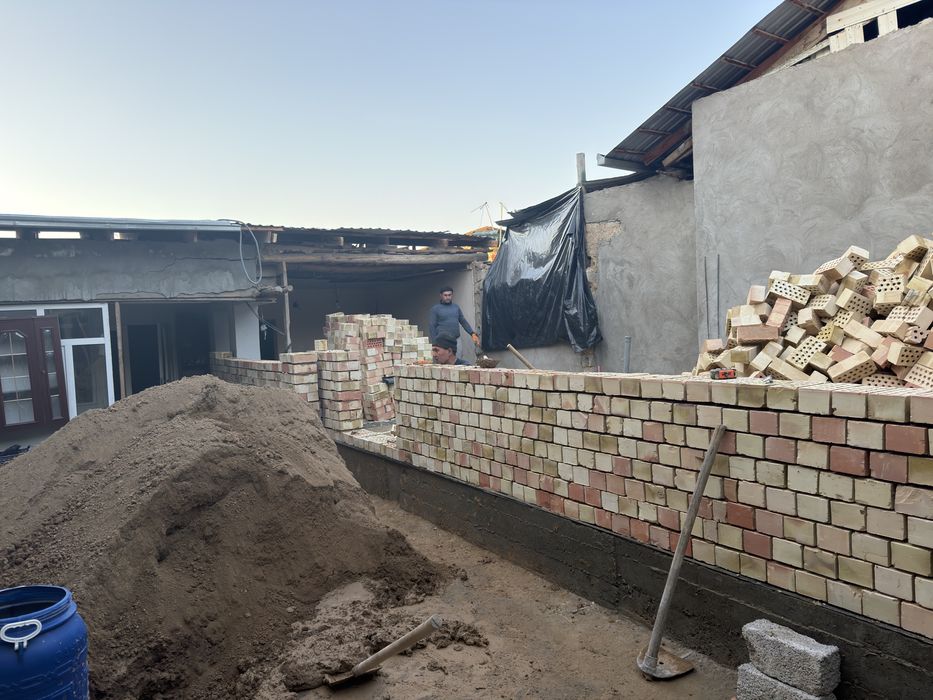 Шлакаблок териш ва уй куриш хизмати