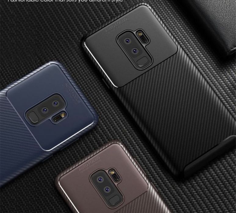 Samsung S9 S9 S10 Plus - Husa AF 0,3MM Silicon Carbon Neagra, Black