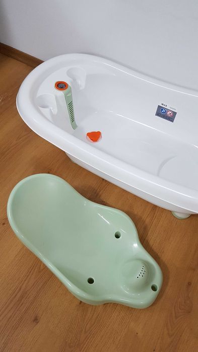 Бебешка вана с подложка Chipolino Bubble, минт 91 см
