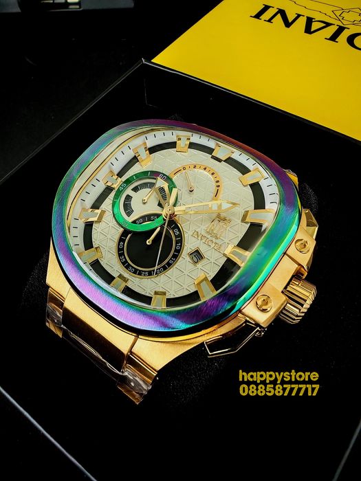 часовник INVICTA Jason Taylor Limited edition Gold 60 mm, Инвикта нов