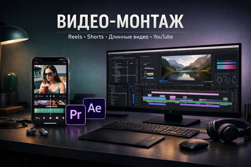 Монтаж видео | Моушн дизайн | Reels / Shorts / YouTube / Tik-Tok