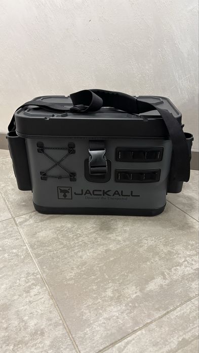 Рибарска чанта за аксесоари JACKALL Tackle Container R Dark Gray - Medium