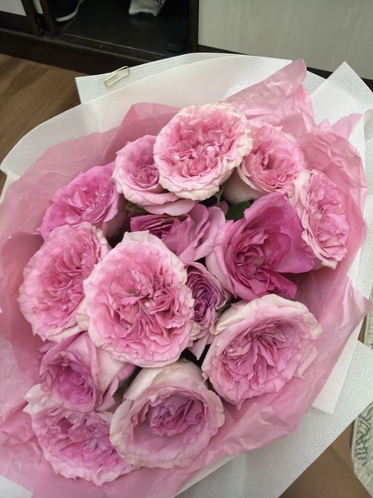 пионовидные розы 15 шт