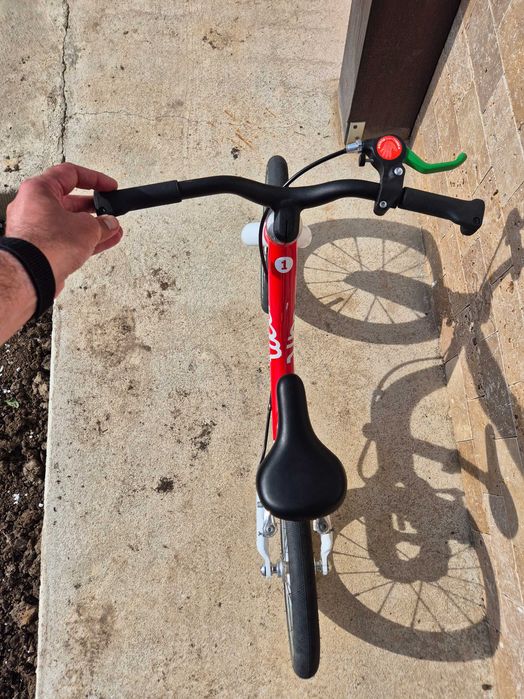 Bicicleta Woom 1 Go rosie, fara pedale, de echilibru