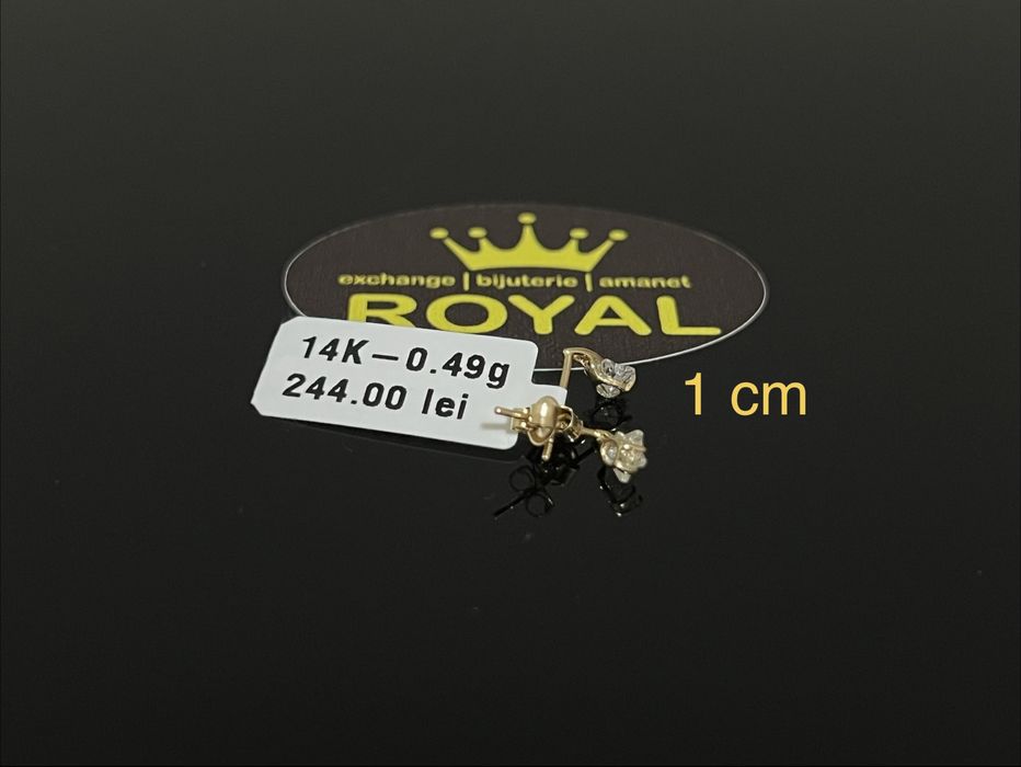 Bijuteria Royal CB : Cercei copil aur 14K 0,49 grame