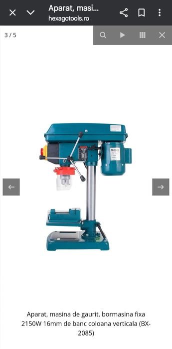 Aparat , mașină de găurit fixă , BOXER PROFESSIONAL  TOOLS , BX-2085 .