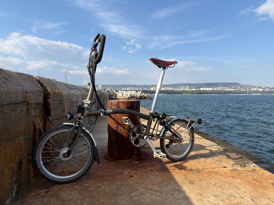 Brompton M6R Raw Lacquer – 6 скорости, динамо, багажник, седло Brooks