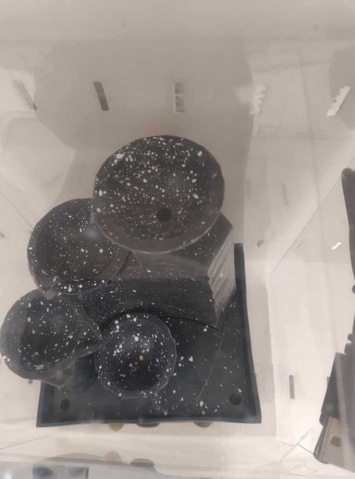 Настолен LED вътрешен фонтан със стъпала и камъни 11x9x17 см