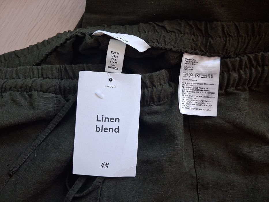 2 нови дамски панталона с лен  H&M, размер М