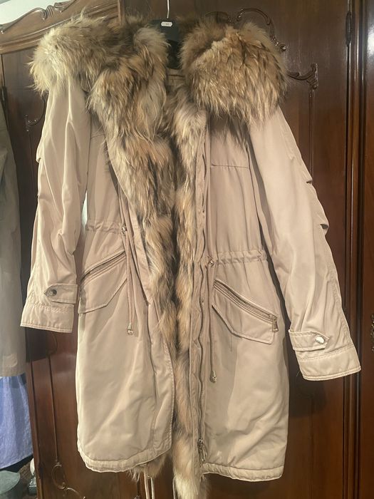Geaca cu blana naturala inpermeabila