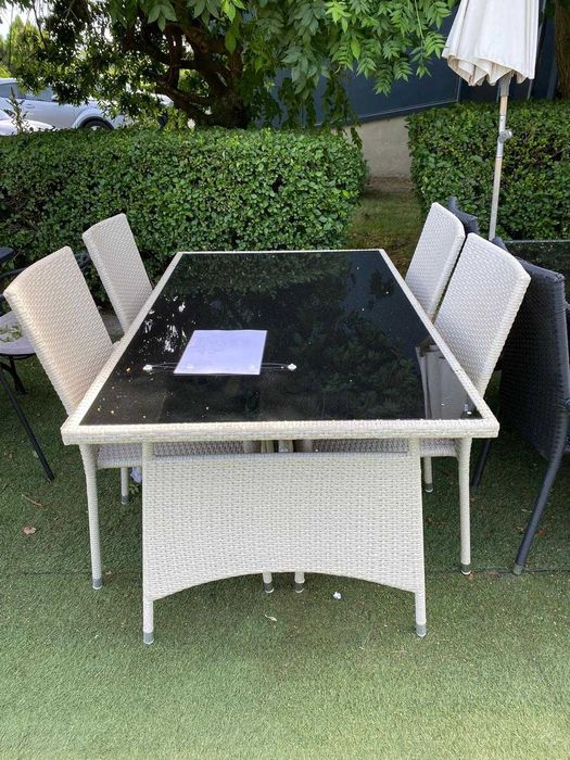 Set mobilier gradina/terasa/balcon 4 scaune + masă 150 x 90 OFERTA