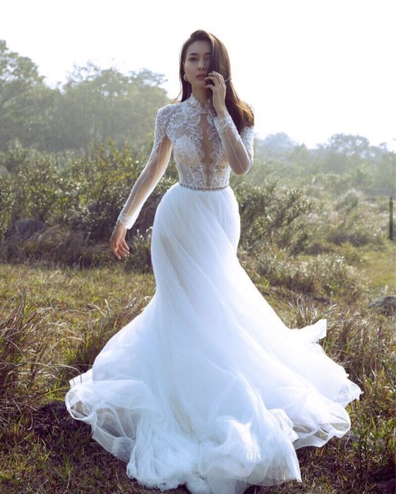 Шикарное свадебное платье