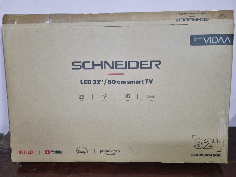 Televizor, Smart TV Schneider, 32 inch, 80 cm, cutie + accesorii, aproape NOU !!!