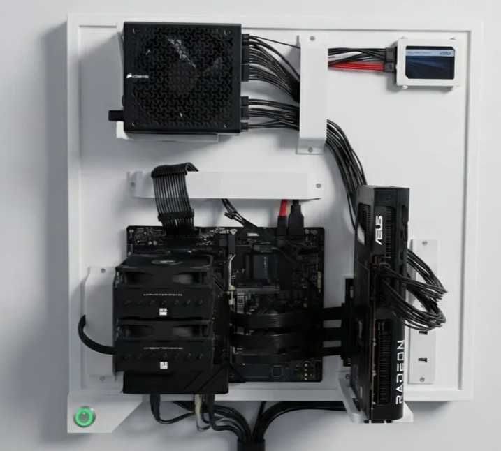 Suport Modular PC de Perete – Open Frame cu Management de Cabluri