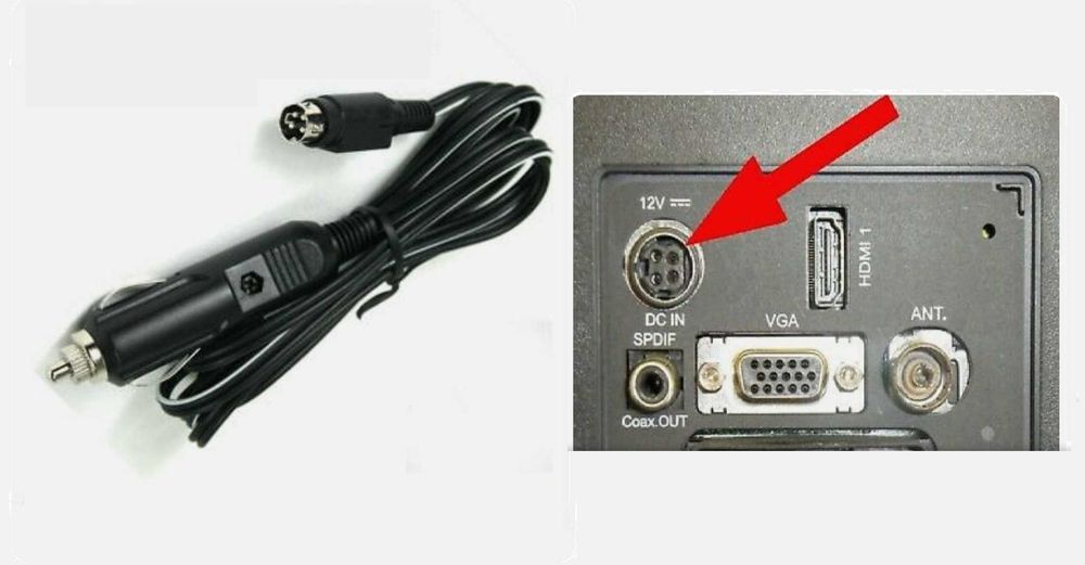 Cablu Bricheta Auto TV Cablu Alimentare 4 Pini TV Auto Cablu Bricheta