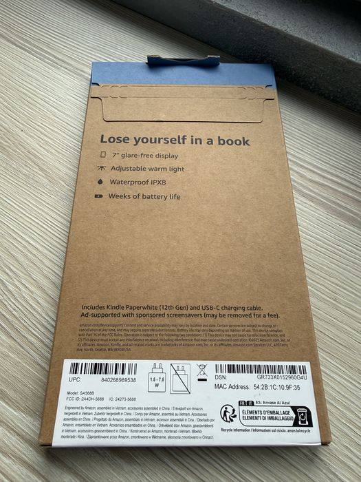 Amazon Kindle Paperwhite 16GB Black Gen 12 nou