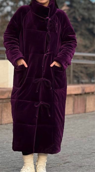 Зимнний теплый пуховик