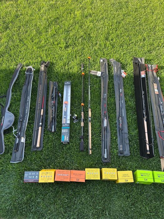 Lanseta si mulineta spinning  Shimano, Daiwa, DAM, Fox Rage