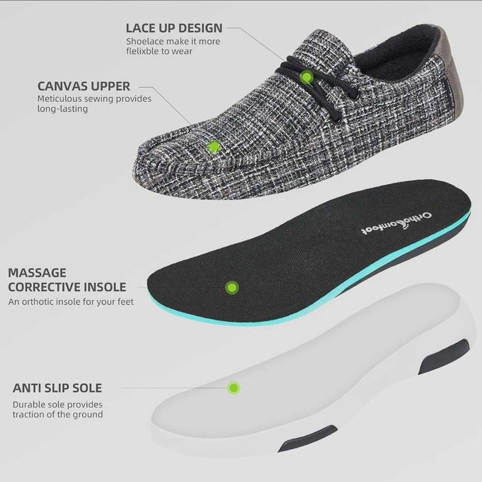 OrthoComfoot Women’s Slip On Shoes with Arch Support 38 (8)