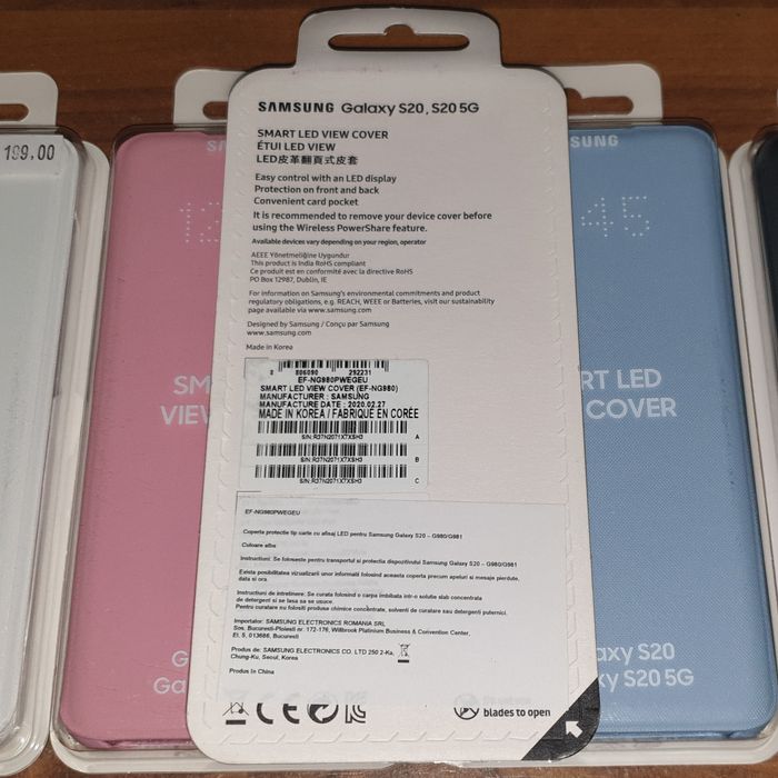 Husa flip activa originala Samsung Smart Led View Cover S20 S20 5G