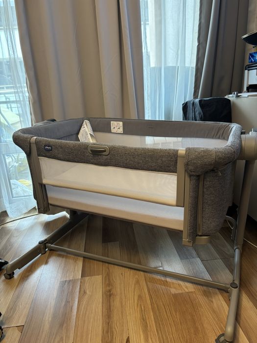 Бебешка кошара Chicco - Next 2 Me, Next to me Magic Evo, тъмносива