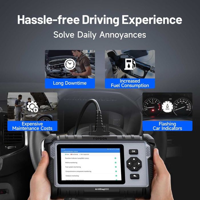 Автодиагностика TOPDON ArtiDiag500 OBD2 – диагностика за автомобили