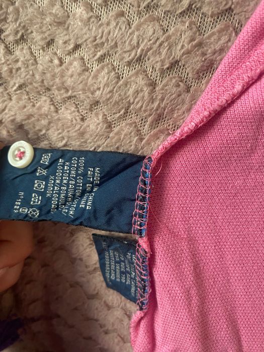 Тъмно розова тениска с яка polo Ralph Lauren