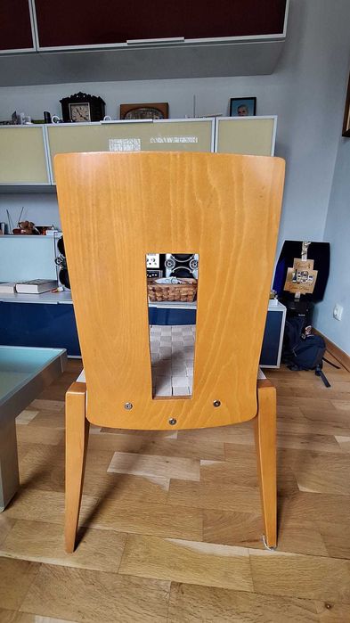 СТОЛОВЕ Масив със седлака от плетен текстил - 4 броя