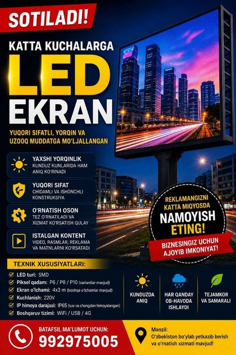 Katta Led Ekran Sotiladi