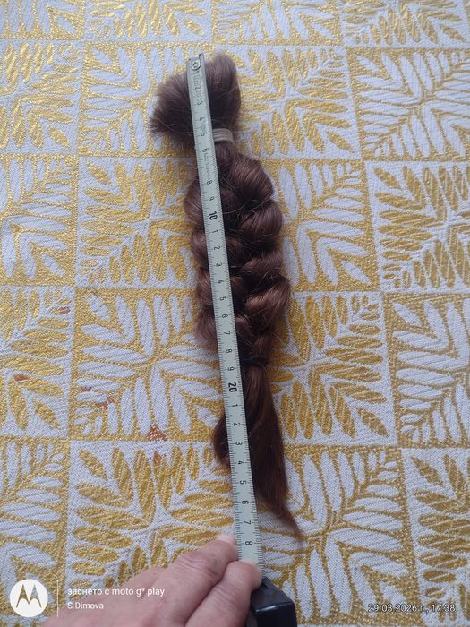 Естествена кестенява  коса