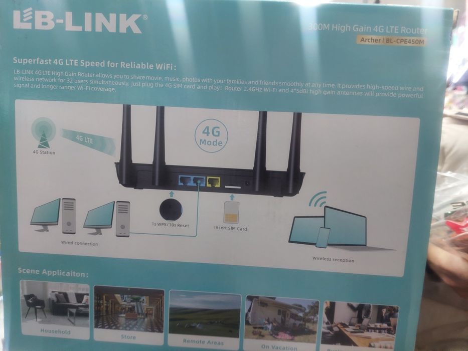 Wi fi 4G Роутер LB-link сим карта