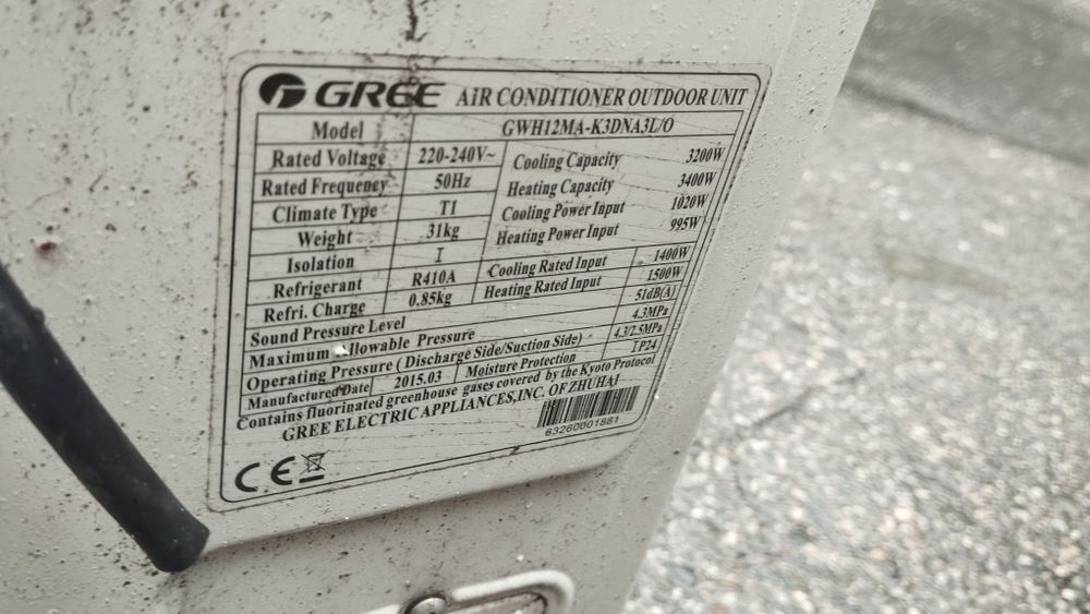 Aer conditionat 24000 btu Americool,aer10500 btu si o  unitate externa gree