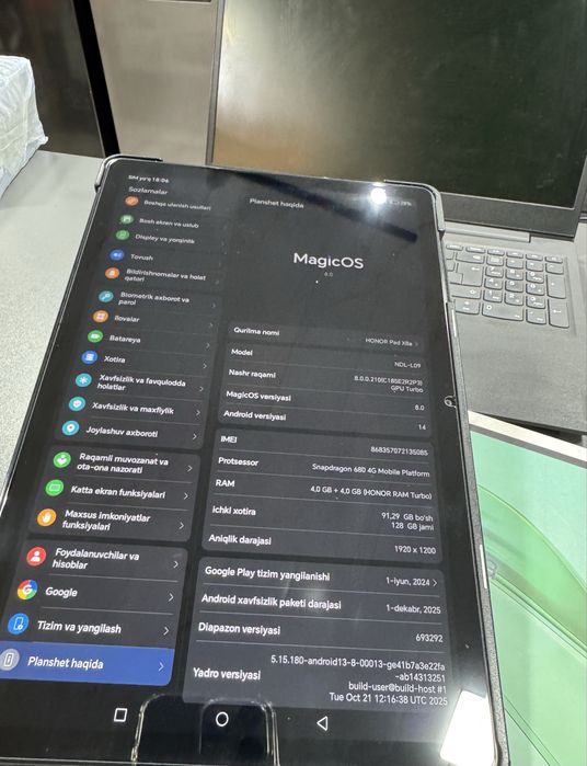 Planshet Honor Pad X8a 4+4/128 GB Black