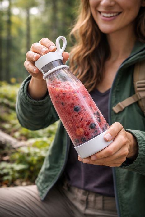 Преносим електрически мини блендер 400 мл – Свежо смути навсякъде