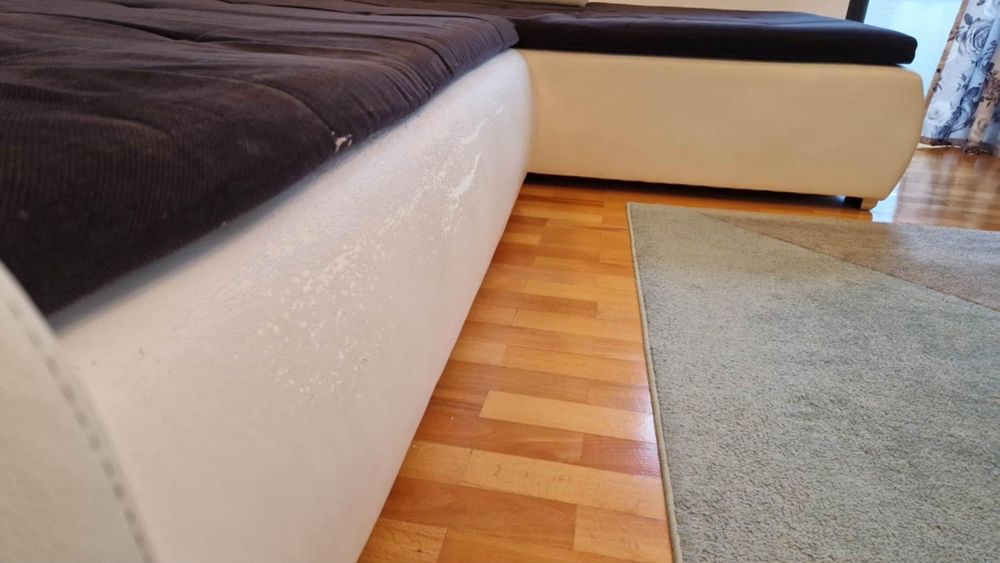 Canapea colțar extensibil cu lădiță – Modernă