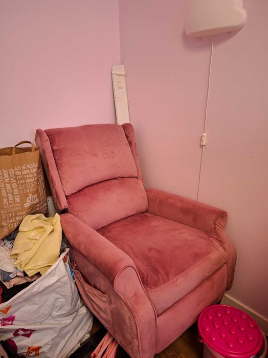 Кресло масаж розово VidaXL