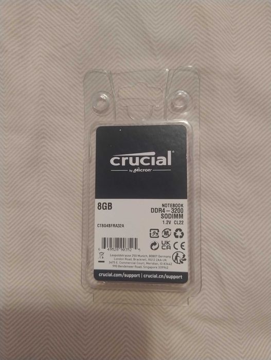 Памет Crucial 8GB DDR4 3200MHz Sodimm