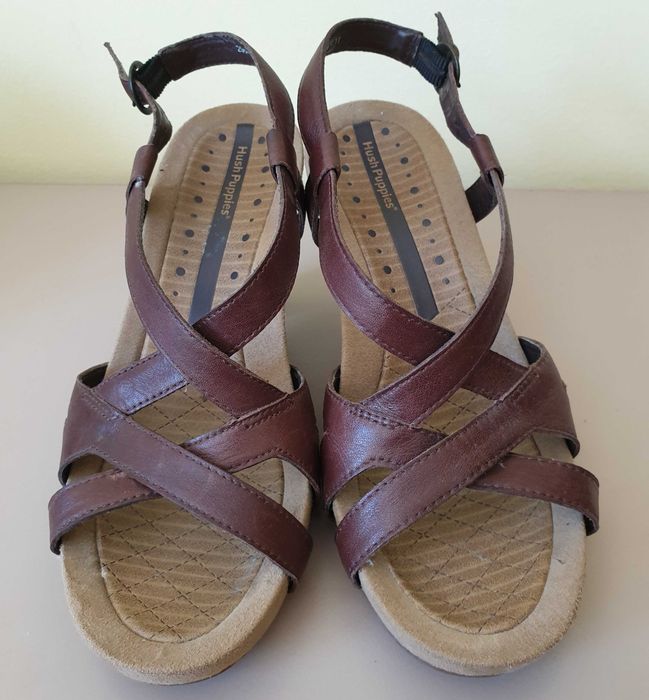 Hush Puppies сандали на платформа, естествена кожа