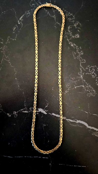 Златен ланец унисекс 14к, плътна изработка на красива плетка.