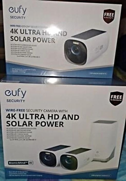 Set 3 camere Eufycam S330 rezolutie 4K cu incarcare solara