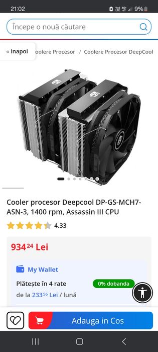 DeepCool Assassin III 140 cooler 280w